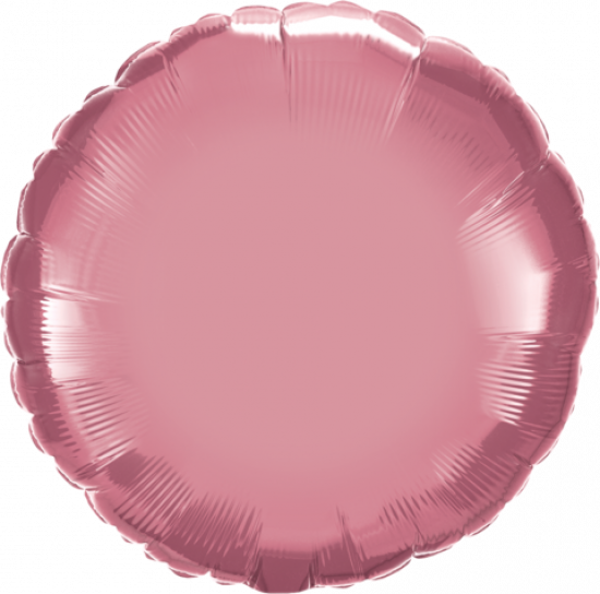 Chrome Mauve Pink Round Foil Balloon