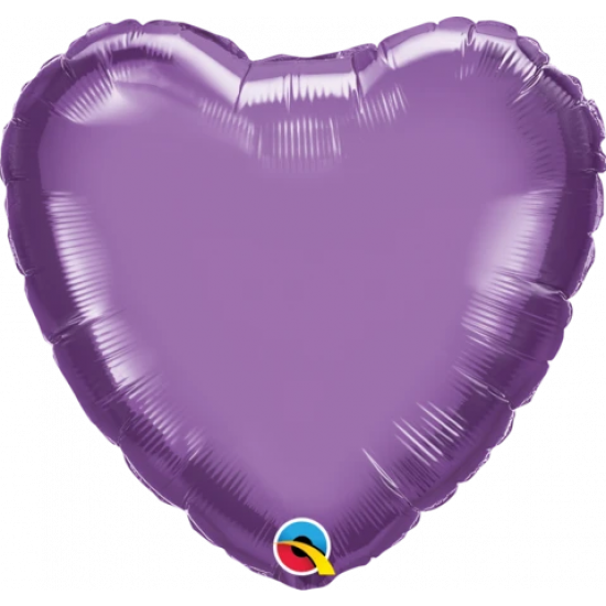Purple Heart Shaped Foil Balloon