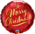 Red With Gold Merry Christmas Script Foil Balloon