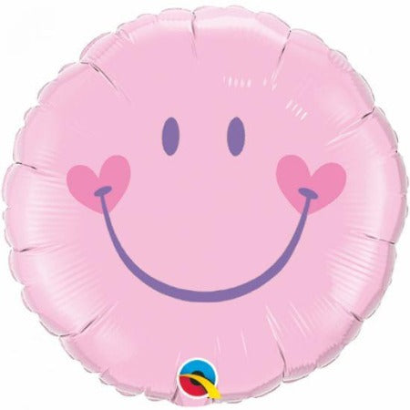 Sweet Smile Pink Smiley Face Foil Balloon