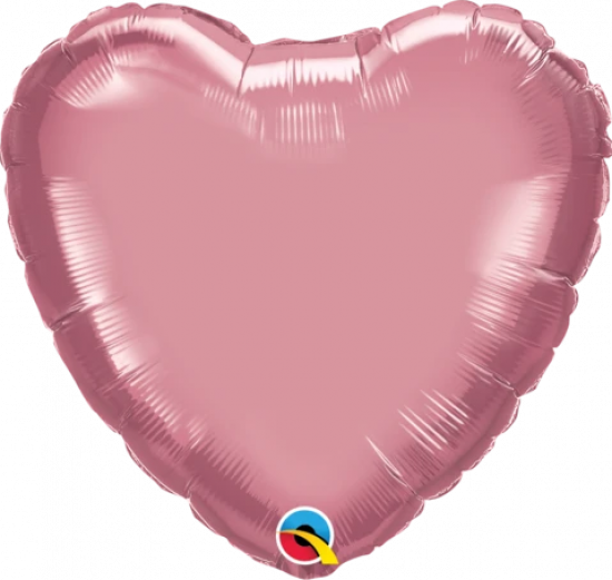 Chrome Mauve Heart Foil Balloon