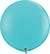 90cm Round Caribbean Blue Latex Helium-Balloon 