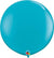 Jumbo 90cm Round Tropical Teal Latex Helium Balloon 