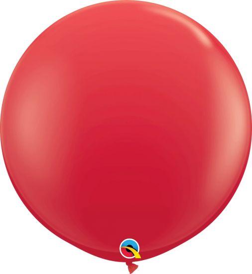 Jumbo 90cm Ruby Red Round Latex Helium Balloon 