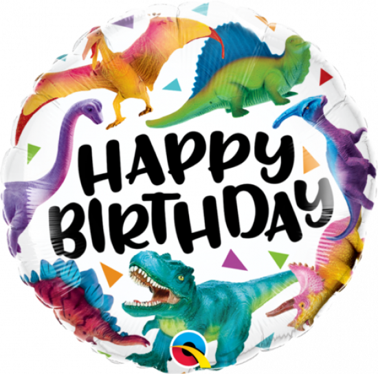 Dinosaurs Happy Birthday Foil Balloon