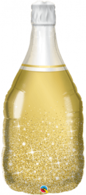 Golden Bubbly Champagne Bottle Foil Balloon Shape - Party Affair
