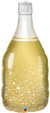 Golden Bubbly Champagne Bottle Foil Balloon Shape 