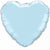 Pearl Light Blue Heart Foil Balloon