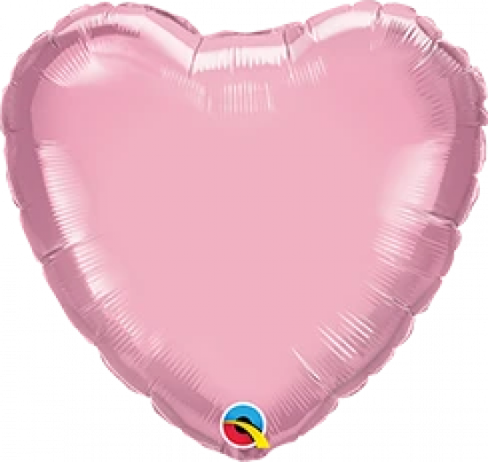 Pearl Pink Heart Foil Balloon Qualatex