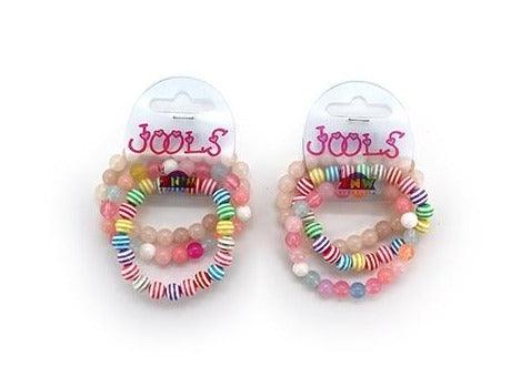 Assorted Striped Beads Bangle Set - Party Affair