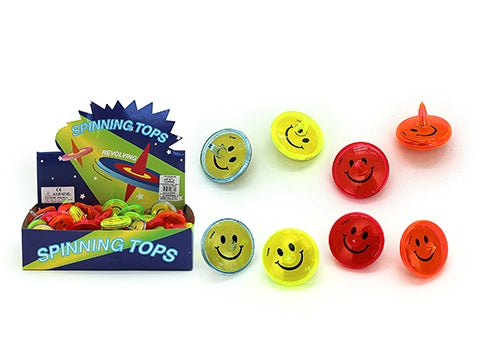 Mini Smiley Plastic Spinning Top