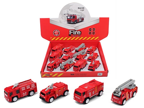 Die-Cast Pull Back Fire Control Vehicle