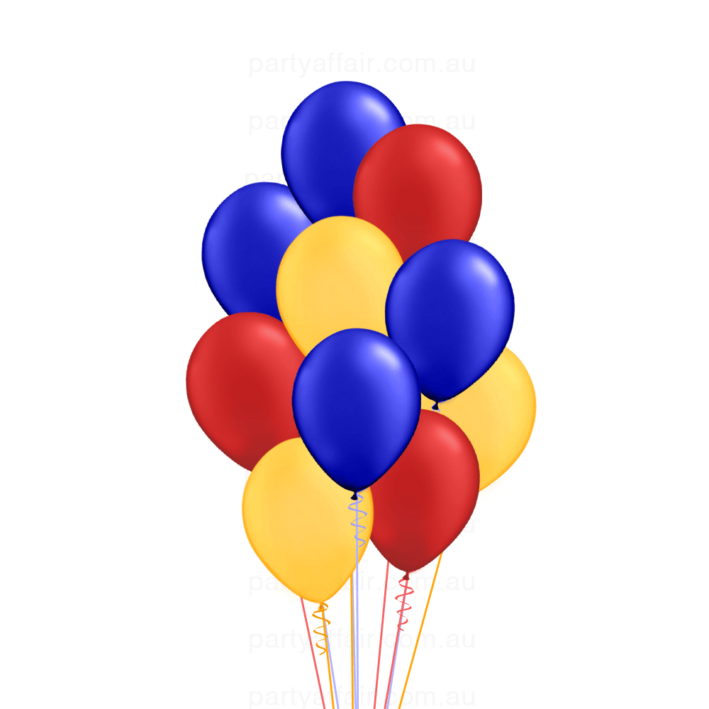 Brisbane Lions Latex 10 Balloon Bouquet - Party Affair