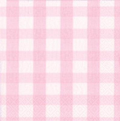 Pink Gingham Paper Napkins - Party Affair