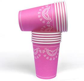 Candy Pink Lovely Lace Cups 