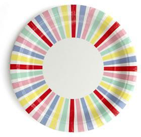 Carnival Stripe Paper Dinner Plates - Party Affair