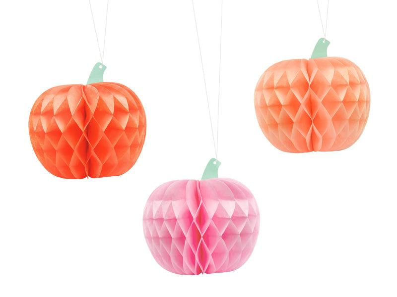 Halloween Paper Honeycomb Pumpkins - Party Affair