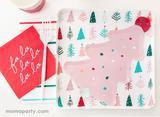 Pink Frosting Christmas Tree Shaped Paper Plates - Party Affair