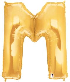 Letter M 100cm Gold Foil Balloon - Party Affair