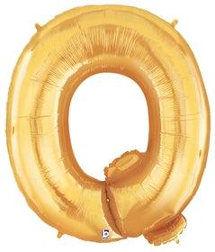 Letter Q 100cm Gold Foil Balloon - Party Affair