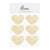 Gold Glitter Heart Sticker Seals 