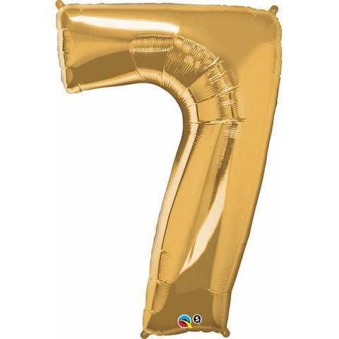 Gold Number 7 Seven 86cm Foil Balloon 