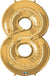 Gold Number 8 Eight 86cm Foil Balloon 