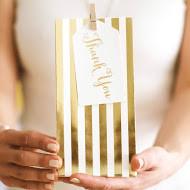 Gold Stripes and Dots Treat Bags 