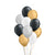 Gold Black White Silver Latex 10 Balloon BouquetGold Black White Silver Latex 10 Balloon Bouquet