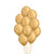 Gold Chrome Latex 10 Balloon Bouquet