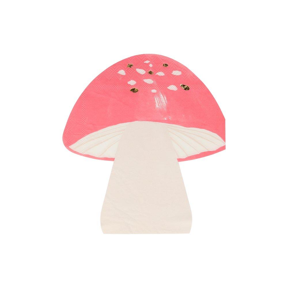 Fairy Toadstool Shaped Paper Party Napkins