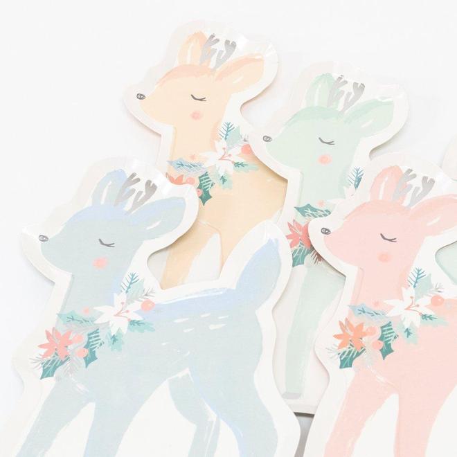 Pastel Deer Shaped Plates