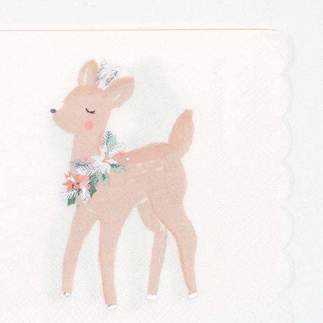 Pastel Deer Paper Cocktail Napkins - Party Affair