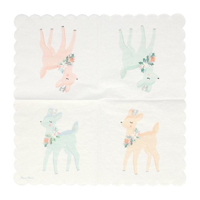 Pastel Deer Paper Cocktail Napkins