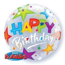 Happy Birthday Brilliant Stars Bubble Balloon 