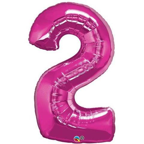 Hot Pink Number 2 Two 86cm Foil Balloon 