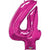 Hot Pink Number 4 Four 86cm Foil Balloon 