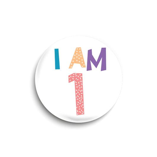 I am 1 button badge
