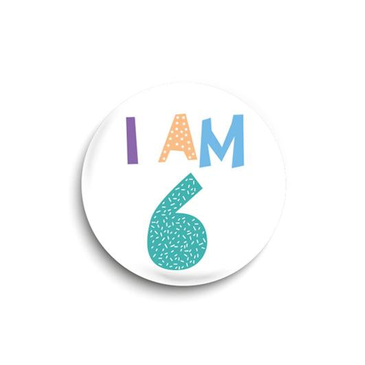 I am 6 button badge