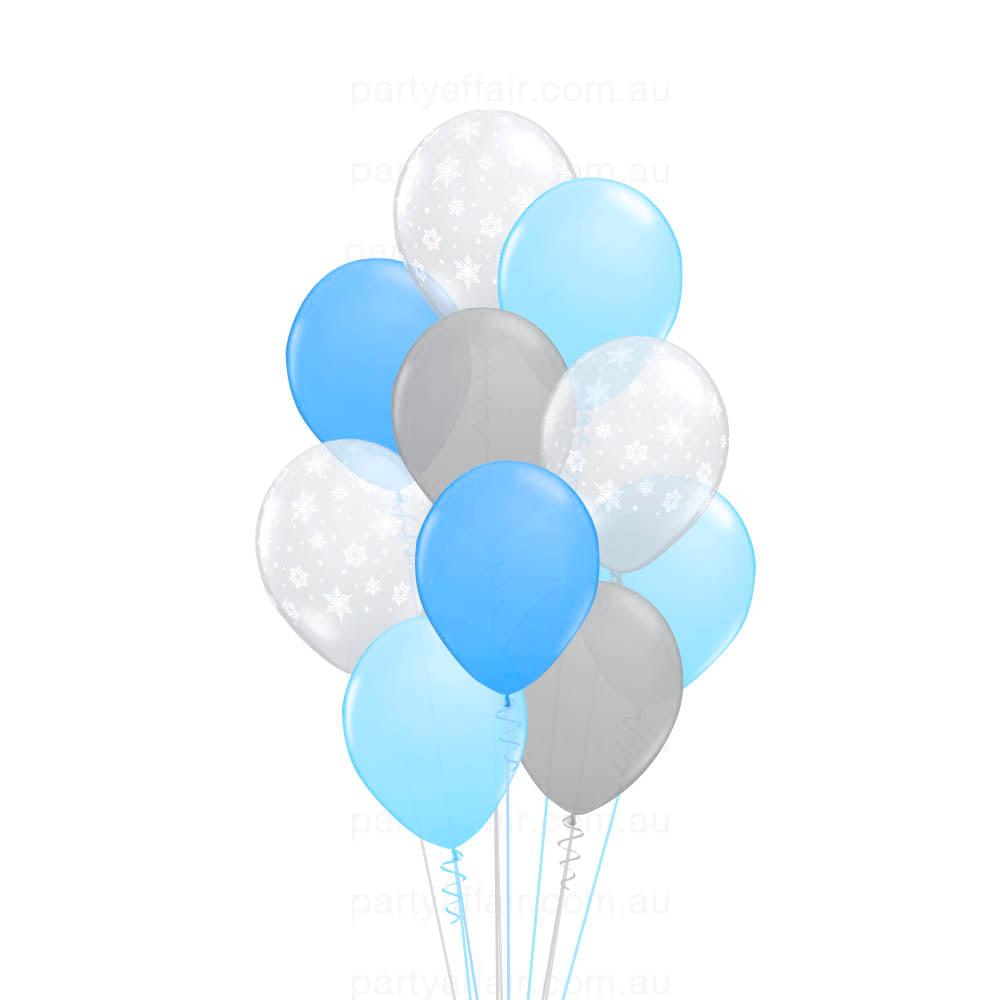 Ice Queen Latex 10 Balloon Bouquet - Party Affair