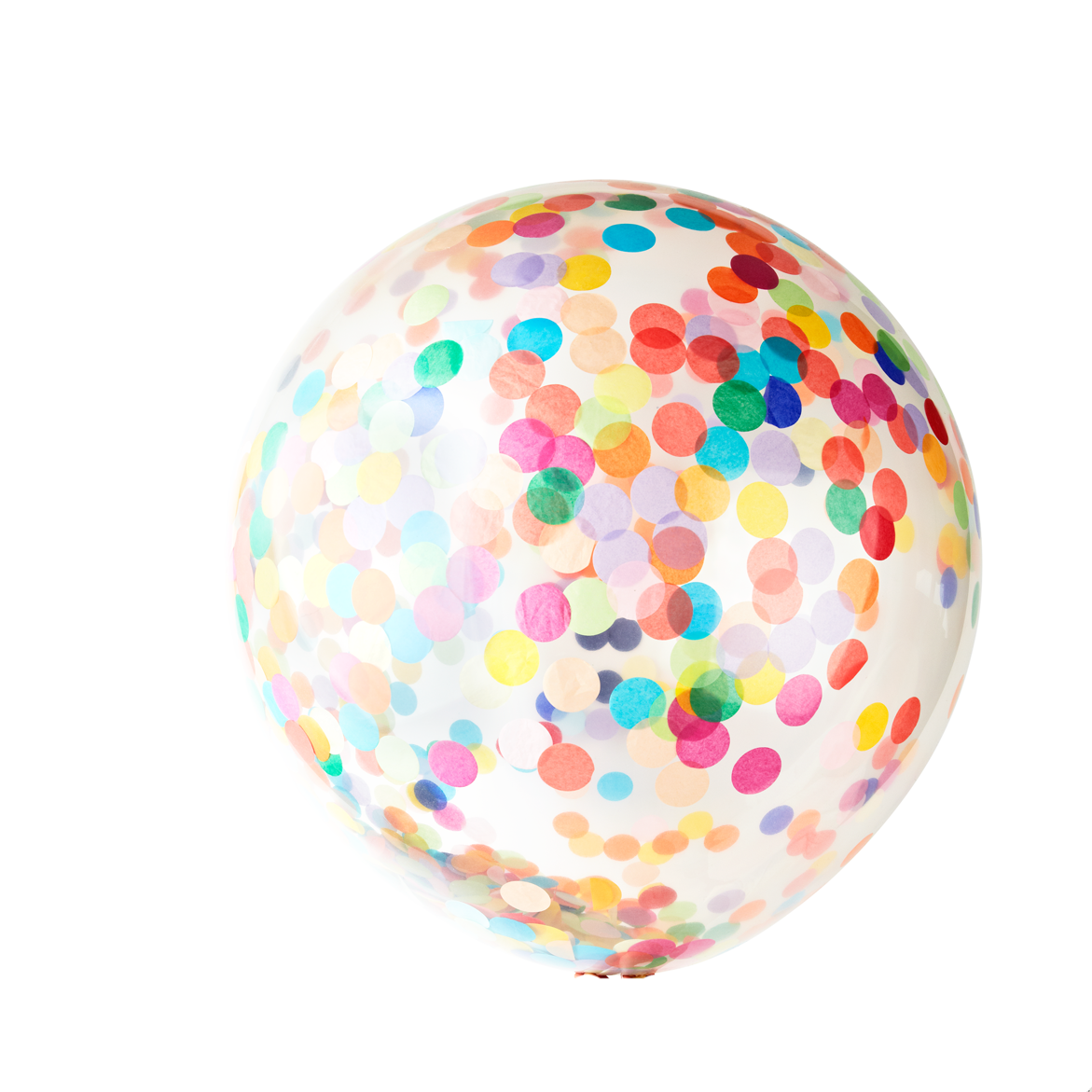 Bright Rainbow Jumbo Confetti Helium Balloon