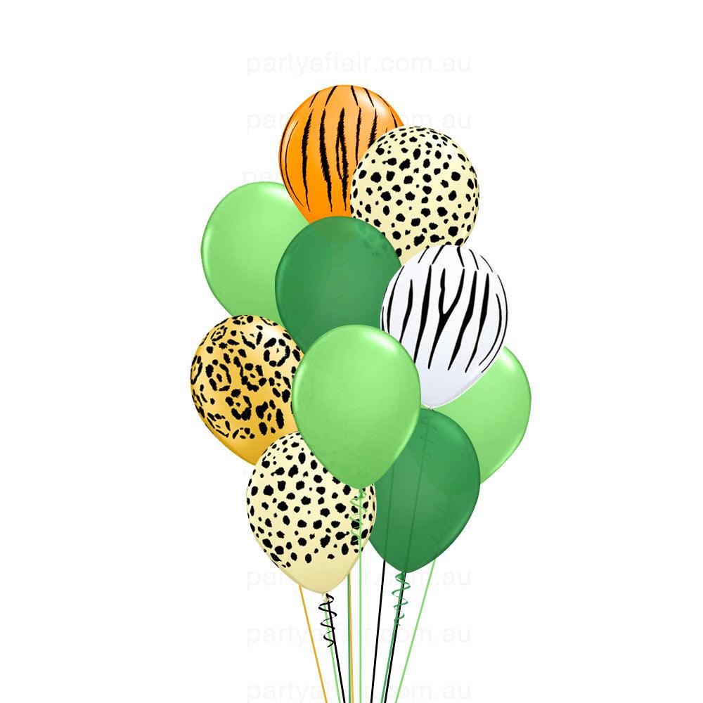 Jungle Jive Latex 10 Balloon Bouquet - Party Affair