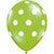 Lime Green Polka Dot Latex Balloon Qualatex