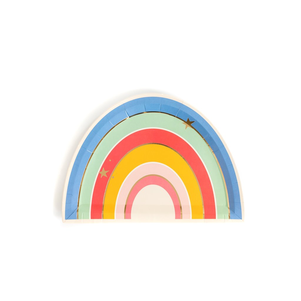 Rainbow Shaped Plates With Gold Foil Detail