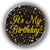 Black/Gold Sparkling It's My Birthday! Badge