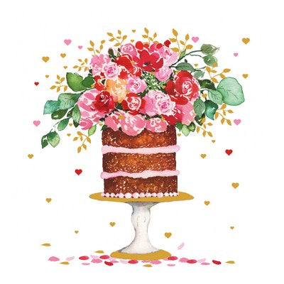 Cake & Flowers Lunch Napkins