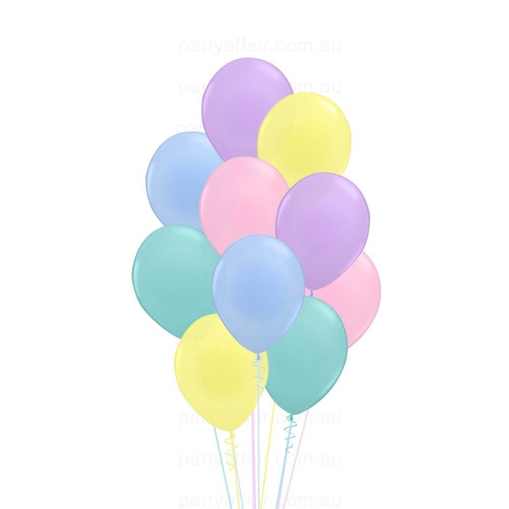 Pastel Party Latex 10 Balloon Bouquet - Party Affair