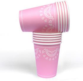 Pastel Pink Lovely Lace Cups 