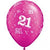 Pearl Magenta 21 Print Latex Balloon Qualatex