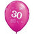 Pearl Magenta 30 Print Latex Balloon Qualatex